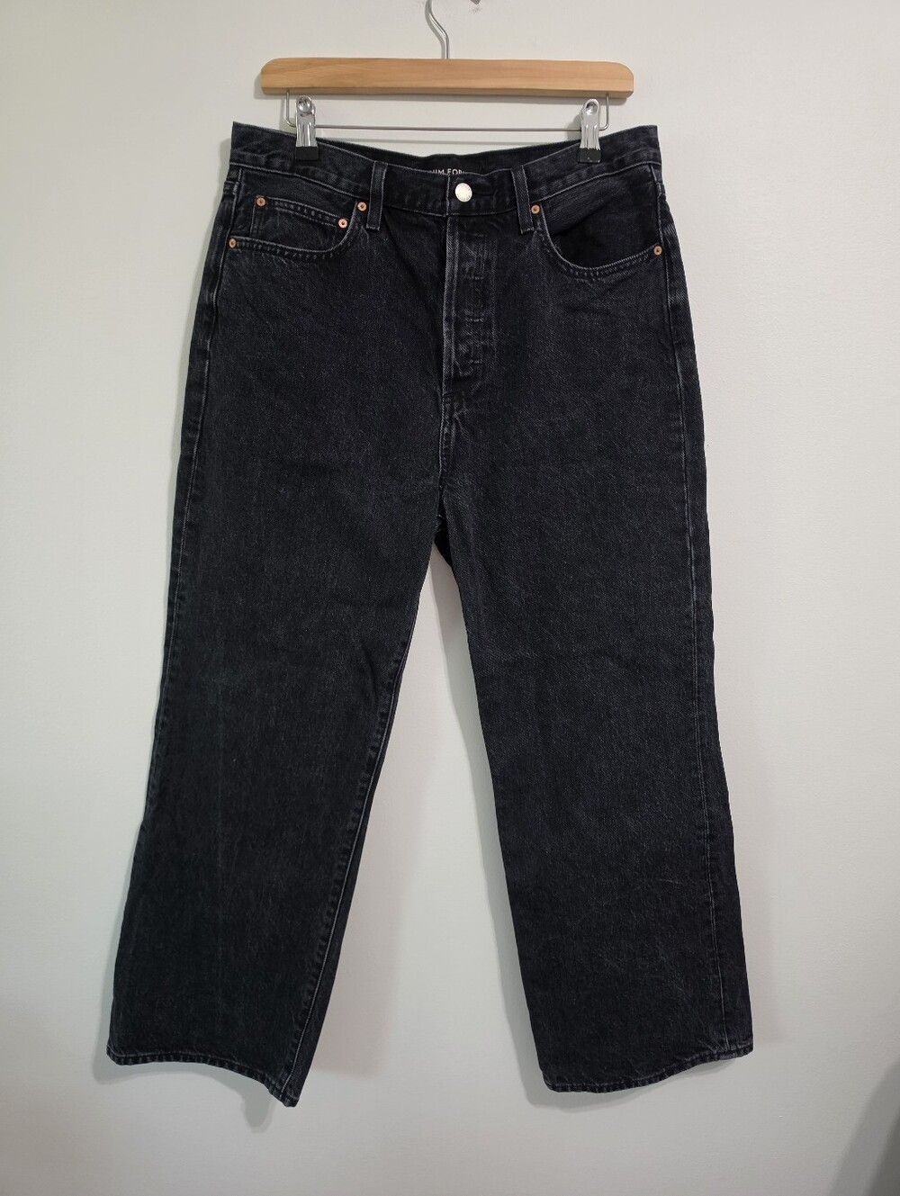 15. Denim Forum The Farrah High Rise Wide Leg Dark Wash
